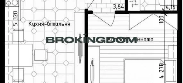 Фото 1. Однокімнатна квартира, продаж. Київ Голосіївський