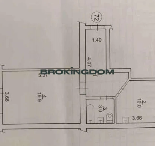 Foto 1. Monoambiente piso, en venta. Kyiv Дніпровський