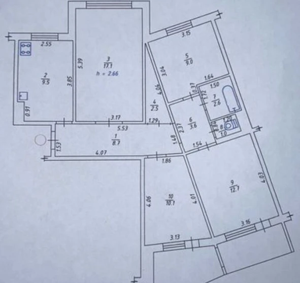 Foto 1. Cuatro Ambientes piso, para alquilar. Poltava Podilskyi