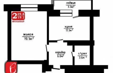 Фото Однокімнатна квартира, продаж. Machulishchi Лесная