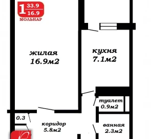 Фото 2. Однокомнатная квартира, продажа. Минск Фрунзенский