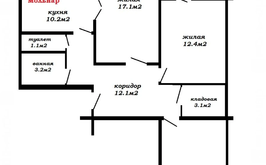 Фото 1. Трикімнатна квартира, продаж. Мінськ Фрунзенський