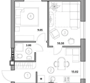 Fotografie 3. Două Camere apartament, de vânzare. Petrivske Теплична