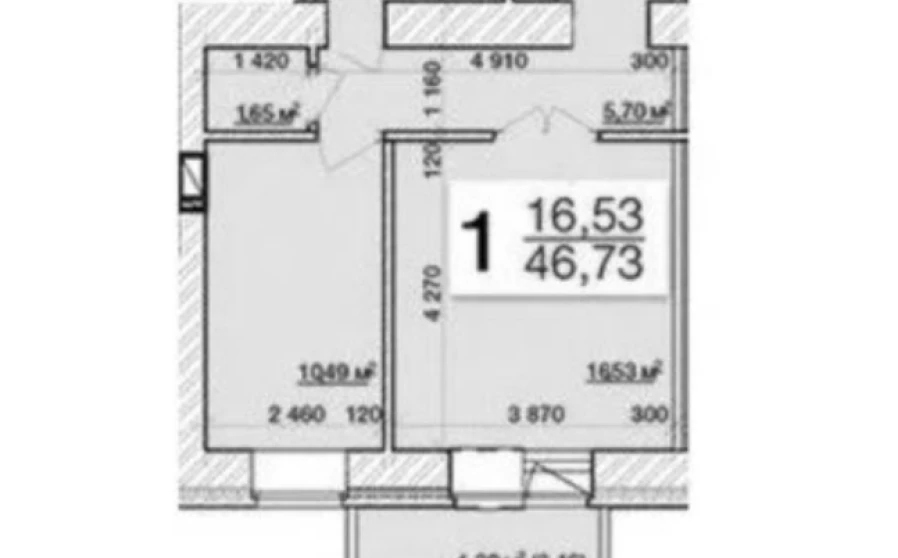 Foto 1. Monoambiente piso, en venta. Zhytomyr Крошня