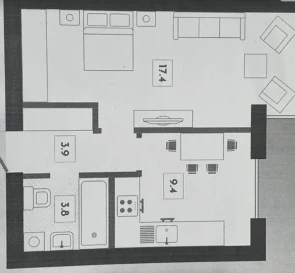 Fotografie 2. Garsonieră apartament, de vânzare. Kyiv Голосеевский, Teremky