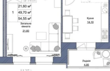Zdjęcie Kawalerka mieszkanie, na sprzedaż. Poltava Шевченковский (Октябрьский)