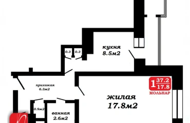Фото Однокімнатна квартира, продаж. Мінськ Центральный