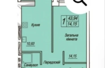 Photo One-Room flat, for sale. Zhytomyr Крошня