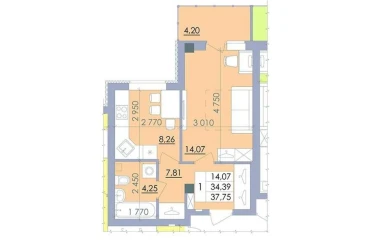 Photo One-Room flat, for sale. Poltava Киевский