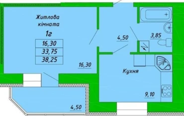 Fotografie Garsonieră apartament, de vânzare. Poltava Шевченковский (Октябрьский)