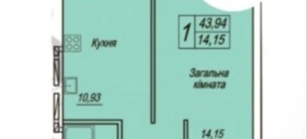 Foto 1. Monoambiente piso, en venta. Zhytomyr Крошня