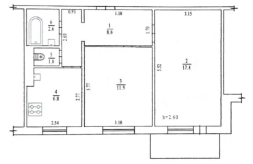Photo Two-Room flat, for sale. Poltava Подольский