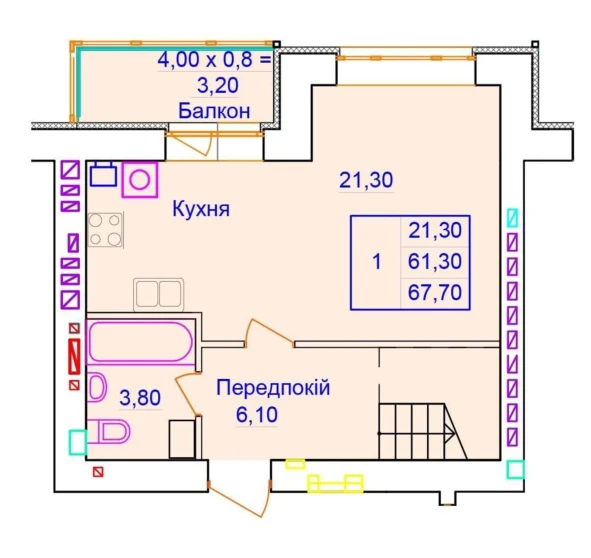 Photo 1. One-Room flat, for sale. Poltava Шевченковский (Октябрьский)