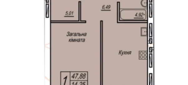 Foto 4. Monoambiente piso, en venta. Zhytomyr Центр