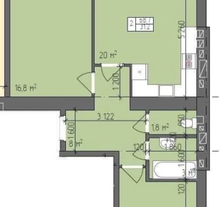 Photo 3. Two-Room flat, for sale. Zhytomyr Крошня
