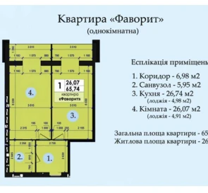 Photo 2. One-Room flat, for sale. Poltava Шевченковский (Октябрьский)