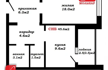 Zdjęcie Kawalerka mieszkanie, na sprzedaż. Kopyshche
