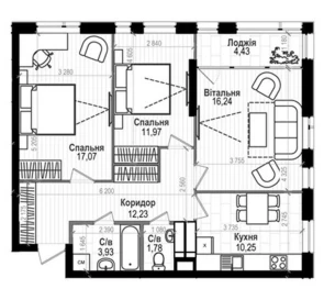 Fotografie 2. Trei Camere apartament, de vânzare. Kyiv Голосеевский