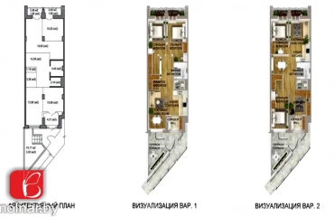 Fotografie Trei Camere apartament, de vânzare. Minsk Октябрьский