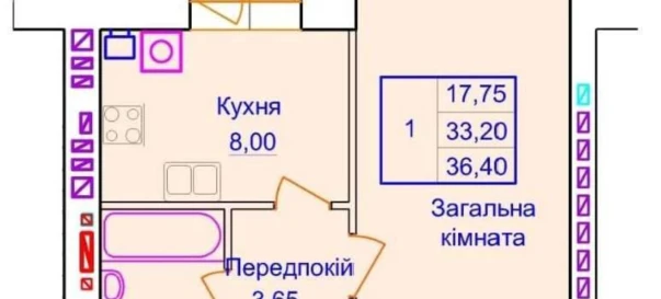 Zdjęcie 3. Kawalerka mieszkanie, na sprzedaż. Poltava Шевченковский (Октябрьский)